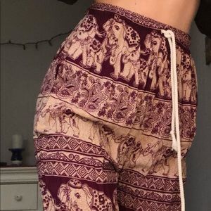Purple/ magenta harem style/ flowy elephant pants